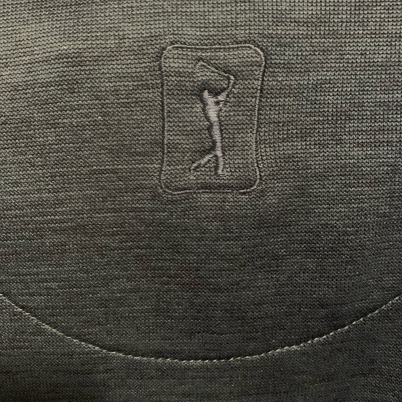 PGA Tour Blue Zip Up Sweater with Stand-Up Collar - Picture 4 of 4